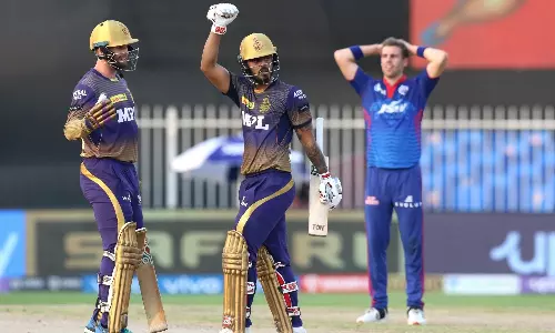 Nitish Rana ensured no further calamities happened as KKR secured yet another splendid win [Source: IPL 2021]
