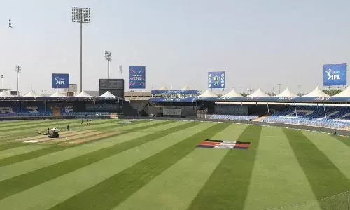 The 160-run mark is yet to breached after three IPL 2021 matches at the Sharjah Cricket Stadium [Source: IPL]