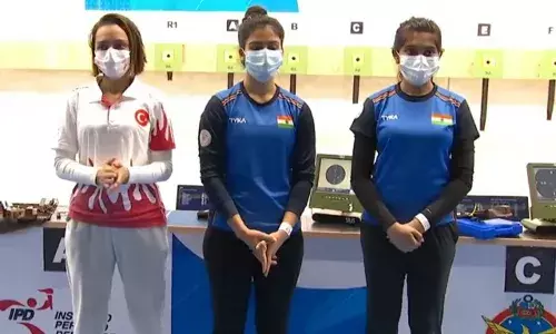 Manu Bhaker wins gold, silver for Esha Singh at the ISSF junior world championship
