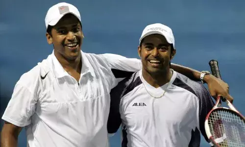 Leander Paes with Mahesh Bhupathi