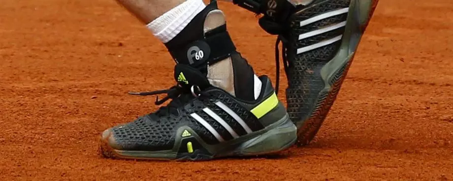Andy Murray habitually ties his wedding ring to the shoe (Source: AP)
