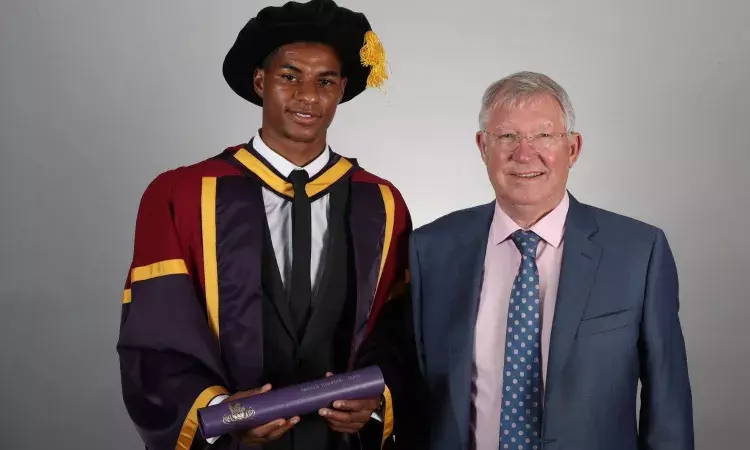 Marcus Rashford with Sir Alex Ferguson (Source: Marcus Rashford/Twitter) Marcus Rashford with Sir Alex Ferguson (Source: Marcus Rashford/Twitter)