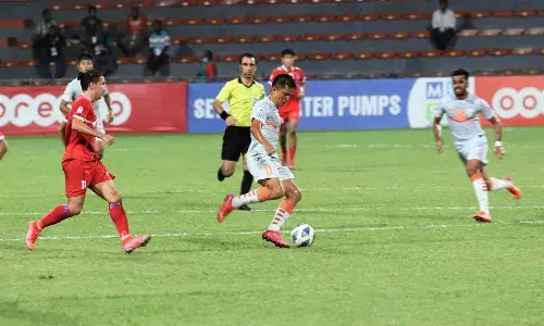 India captain Sunil Chhetri in action against Nepal (Source: Indian football team/Twitter)