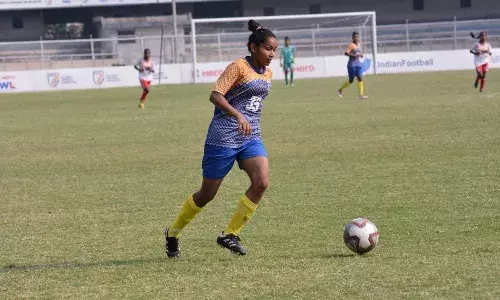 Indian womens football team striker Renu (Source: Indian football/Twitter)