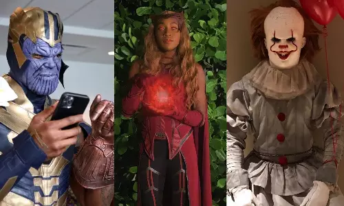 Dwight Howard Coco Gauff and LeBron James in Halloween costumes