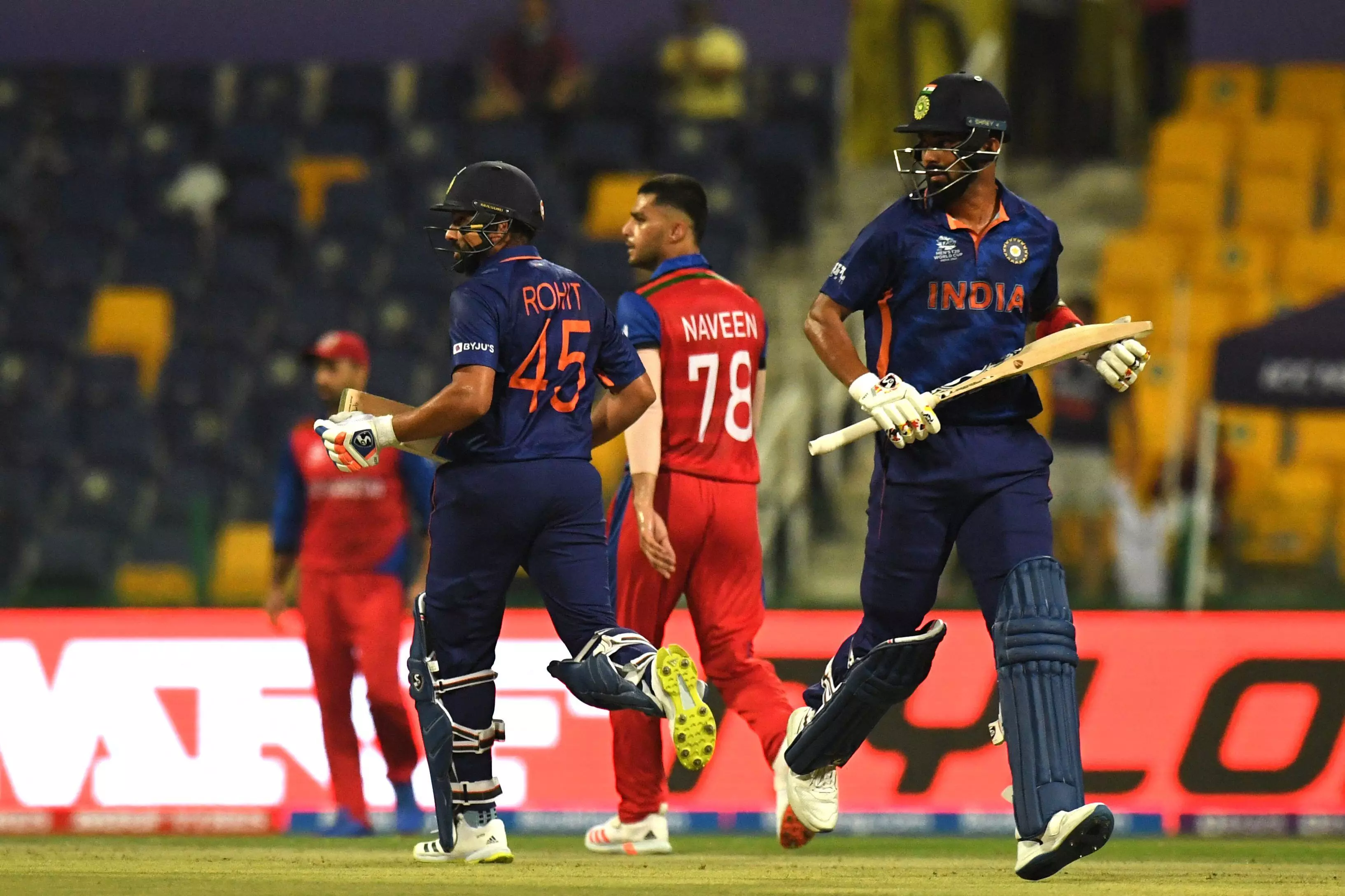 The openers KL Rahul and Rohit Sharma stitched a 140-run partnership between them, Indias highest in a T20 World Cup innings [Source: ICC]
