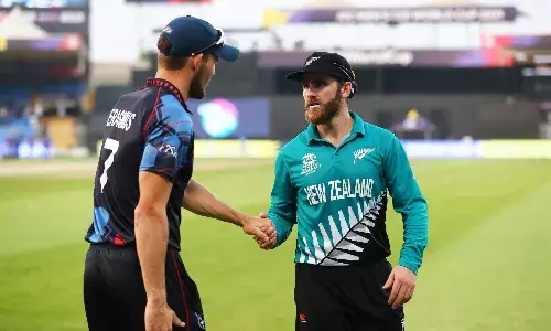 New Zealand stays in the competition for semi-finals spot after beating Namibia bt 52 runs (Source: Black Caps/Twitter)