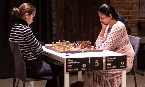 Indian chess player Dronavalli Harika (Source: FIDE Grand Swiss)