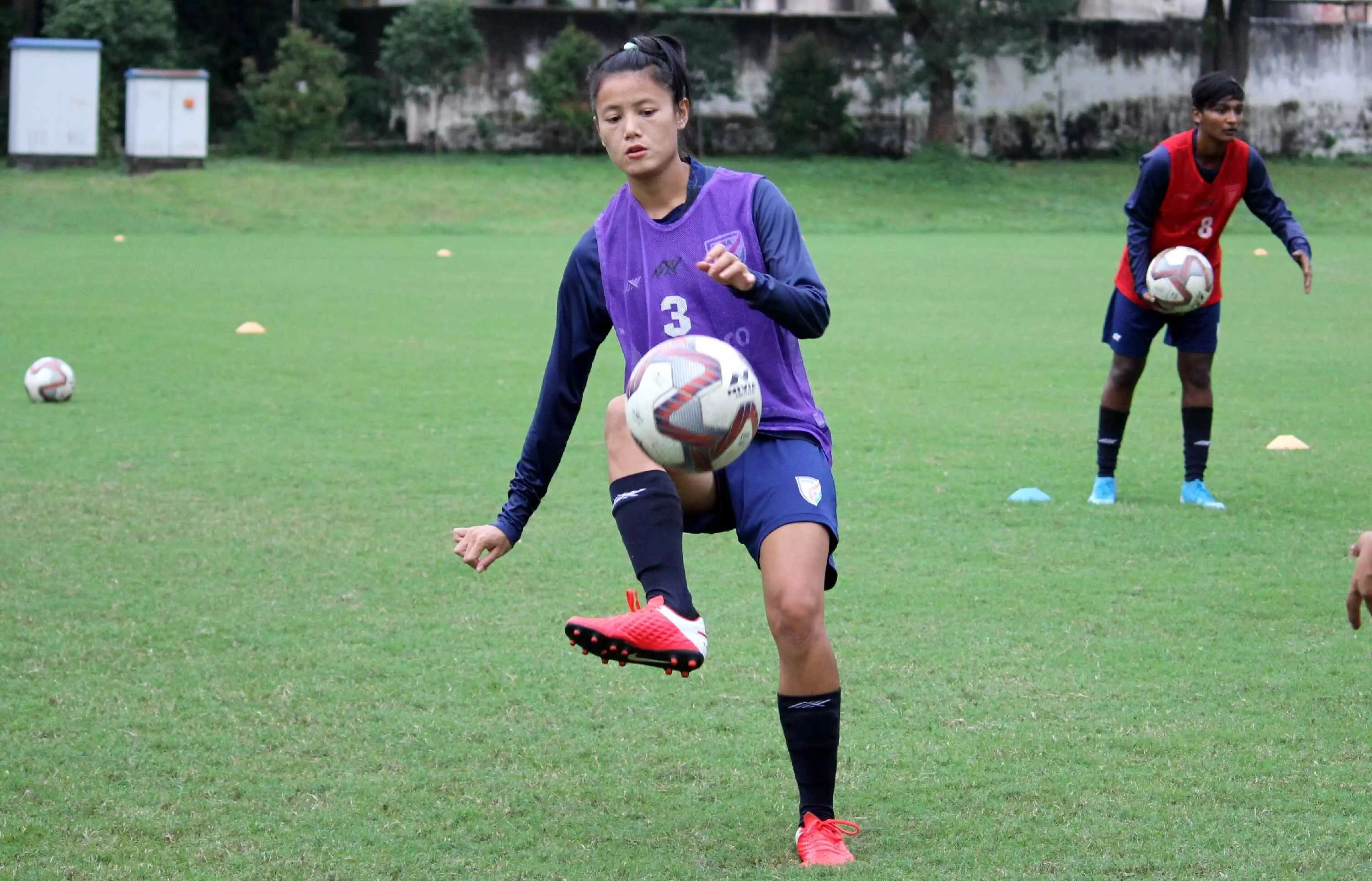 Sweety training with the national team at the Jamshedpur camp; (Image Source: AIFF Media)