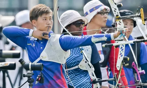 Archery womens recurve event at 2018 Asian Games (2018 Asian Games/Twitter) Archery womens recurve event at 2018 Asian Games (2018 Asian Games/Twitter)