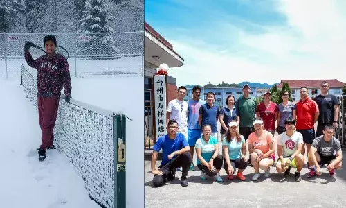 MOTP Coach Mukul Karthikeyan and Mukul during his coaching stint at China