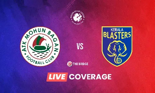 ATK Mohun Bagan takes on Kerala Blasters FC in the inaugural clash of the Indian Super League 2021-22 at the PNJ Stadium, Goa.
