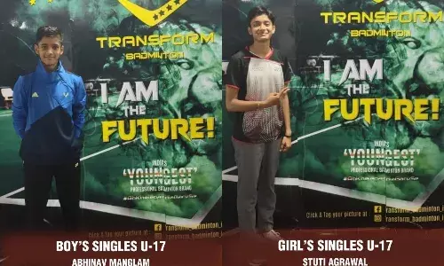 Winners Abhinav Manglam and Stuti Agrawal