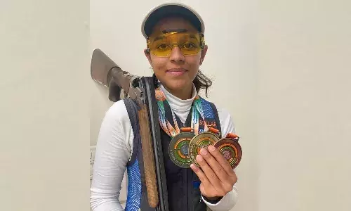 Khelo India Youth Champion shooter Darshna Rathore (Source; NNIS/Twitter)