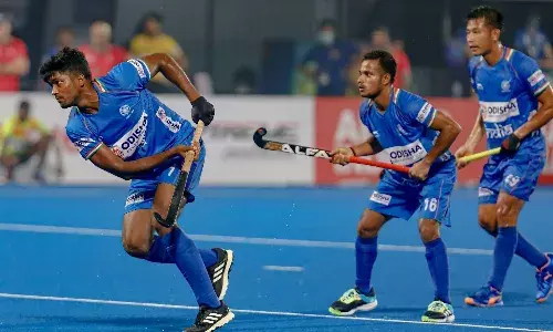 Indian junior hockey team in action at the World Cup (Source: Hockey India/Twitter)