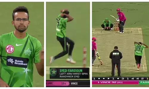 Syed Faridouns unique bowling action takes BBL by storm: Watch