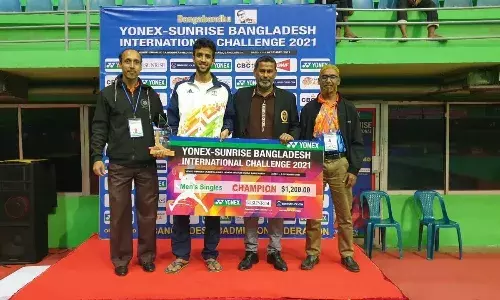 Abhishek Saini after winning the Bangladesh International Challenge title (Source: Abhishek Saini/Facebook)