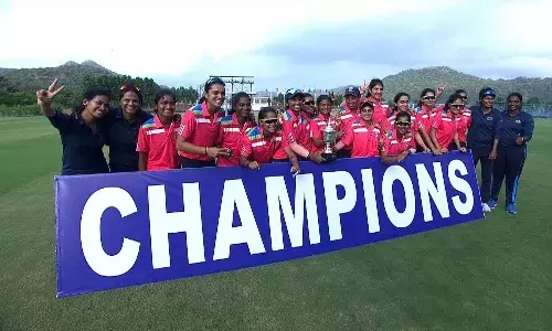 India A team with their Challengers Trophy (Source: BCCI Women/Twitter) India A team with their Challengers Trophy (Source: BCCI Women/Twitter)