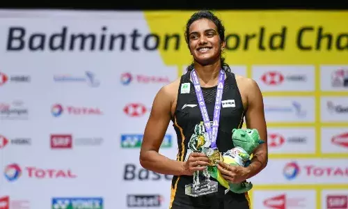 PV Sindhu winning the 2019 World Championships (Source: BWF)