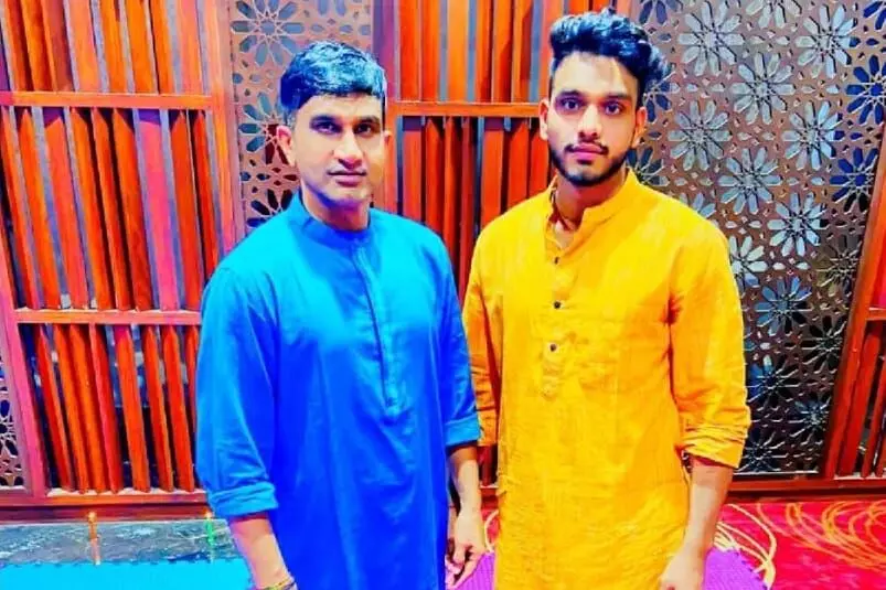 Joginder and his son Vinay Joginder and his son Vinay