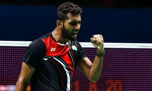Indian shuttler H S Prannoy at BWF Wolrd Championships (Source: Onmanaroma)