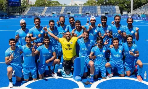 Indian mens hockey team at Tokyo Olympics (Source: Hockey India)