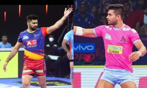 Pardeep Narwal UP Yoddha Deepak Niwas Hooda Jaipur Pink Panthers