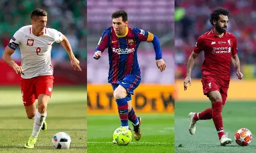 Robert Lewandowski Lionel Messi Mohamed Salah Football Robert Lewandowski Lionel Messi Mohamed Salah Football