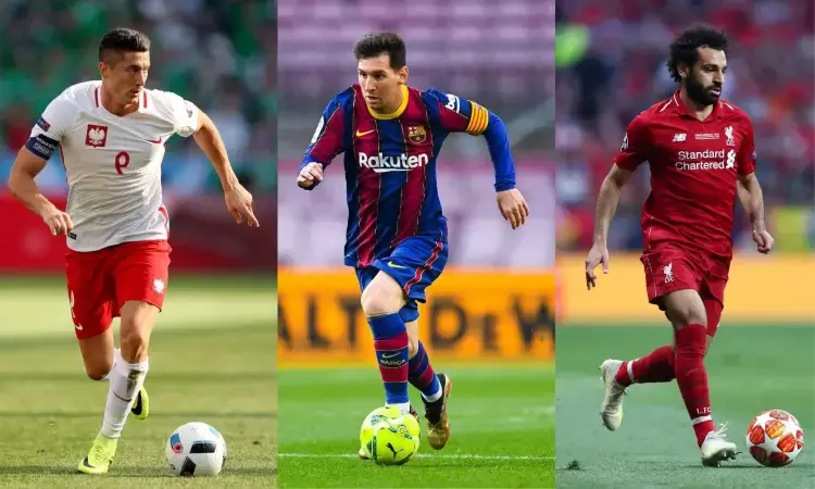 Robert Lewandowski Lionel Messi Mohamed Salah Football Robert Lewandowski Lionel Messi Mohamed Salah Football