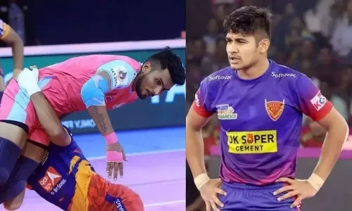 Arjun Deshwal Jaipur Pink Panthers Naveen Goyat Dabang Delhi