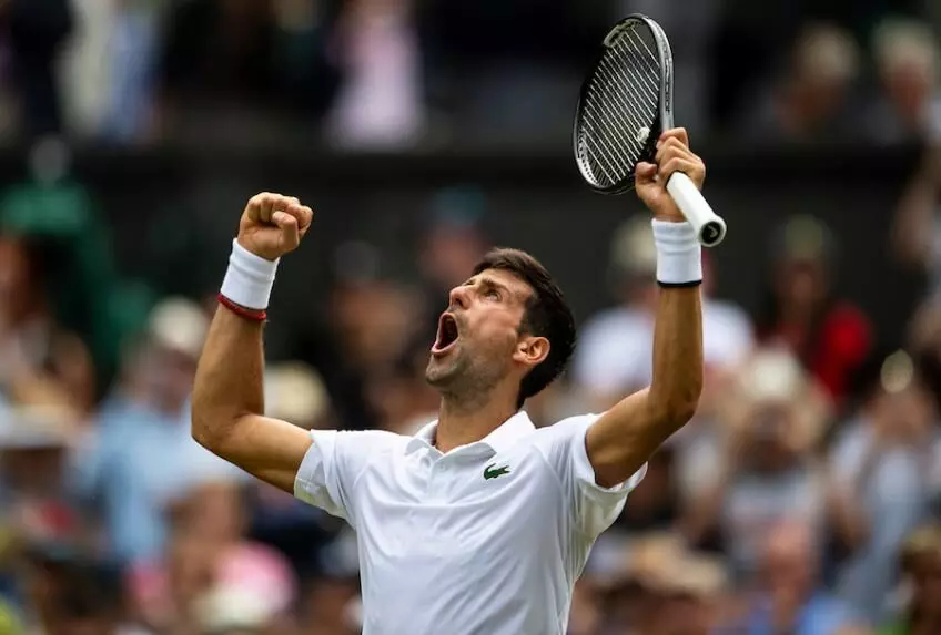 Novak Djokovic at Wimbledon (Source: Getty)