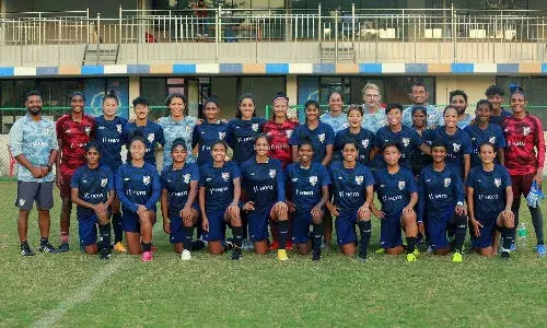 Indian womens football team land in Mumbai for AFC Womens Asian Cup 2022 (Source: Indian Football/Twitter)