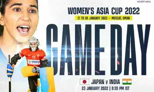 Indian womens hockey team takes on Japan (Source: Hockey India/Twitter)