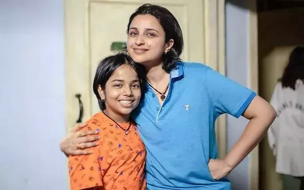 Naishaa Kaur Bhatoye with Parineeti Chopra (Source: The Hindu)