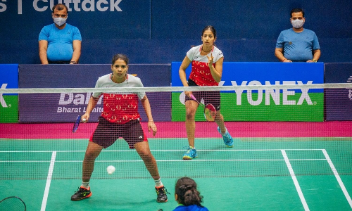 Badminton duo Gayatri Gopichanad and Treesa Jolly (Source: Odisha Open)