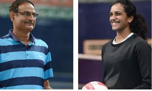 Badminton player PV Sindhu and her father PV Ramana (Source: PV Sindhu/Instagram)