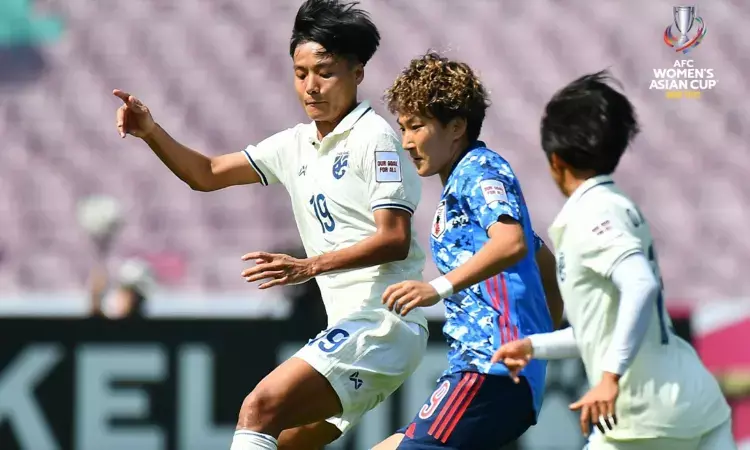 Japan vs Thailand match was the first Asian Cup 2022 quarterfinal match when VAR was first used in India (Source: WAC2022/Twitter) Japan vs Thailand match was the first Asian Cup 2022 quarterfinal match when VAR was first used in India (Source: WAC2022/Twitter)