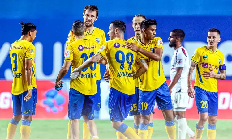ISL 2021-22: 10 man Kerala Blasters bagged three crucial points against North East United