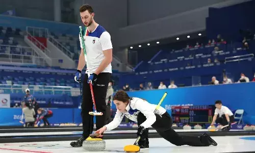 Amos Mosaner and Stefania Constantini Curling Italy