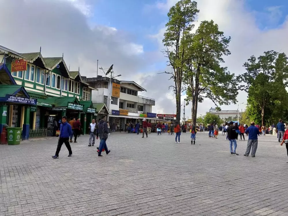 The usually bustling Darjeeling Mall around which they skate