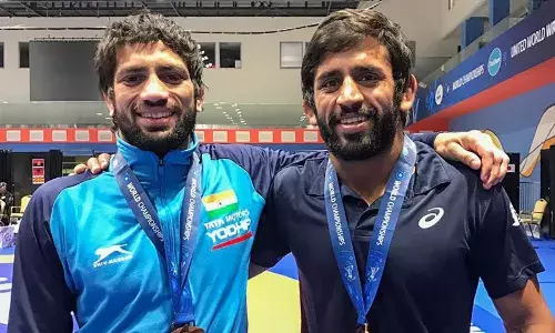 Ravi Dahiya and Bajrang Punia Wrestling