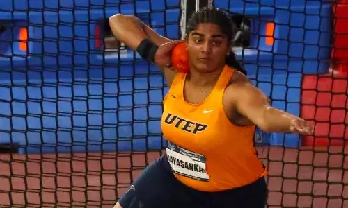 Shotput athlete Krishna Jayashankar of the University of Texas at El Paso