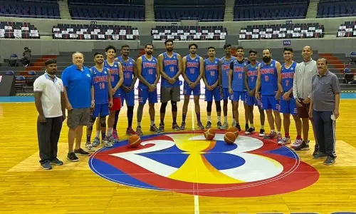 Indian basketball team (Source: India Basketball/Twitter)