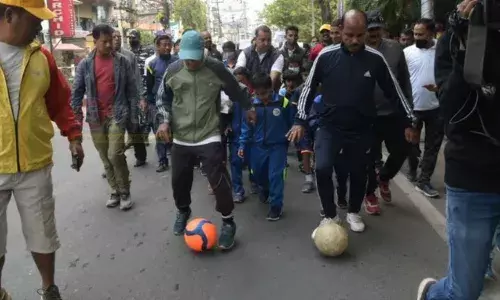 Assam football protest