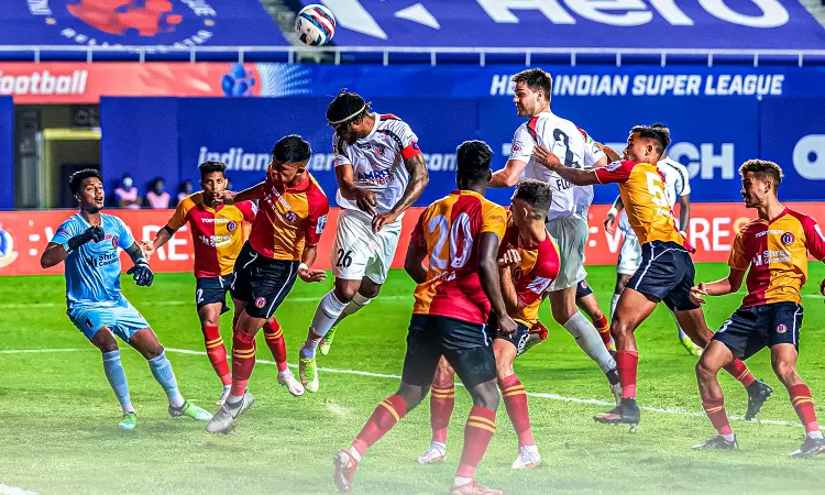 ISL 2021-22: A hard-fought between SC East Bengal and NorthEast United ends in a draw