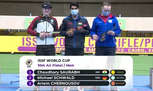 ISSF World Cup: Saurabh Chaudhary wins gold, Esha Singh wins silver