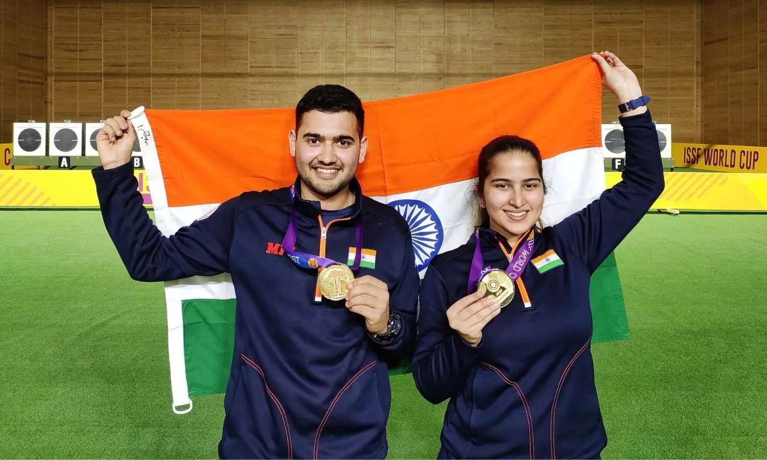 ISSF World Cup: Rhythm Sangwan and Anish Bhanwala win 25m RFP mixed team  gold as India top medal tally