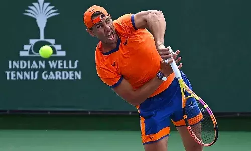 Rafael Nadal at the Indian Wells Masters 2022 Alex Zverev