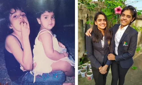 Panda sisters - Rutaparna and younger sister Swetaparna Panda are on a quest to fulfil their father