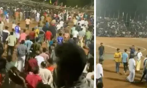A temporary stand collapsed during a football match in Kerala leaving 200 injured